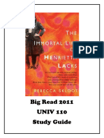 2011BigReadStudyGuide Immortal Life of Henrietta Lacks