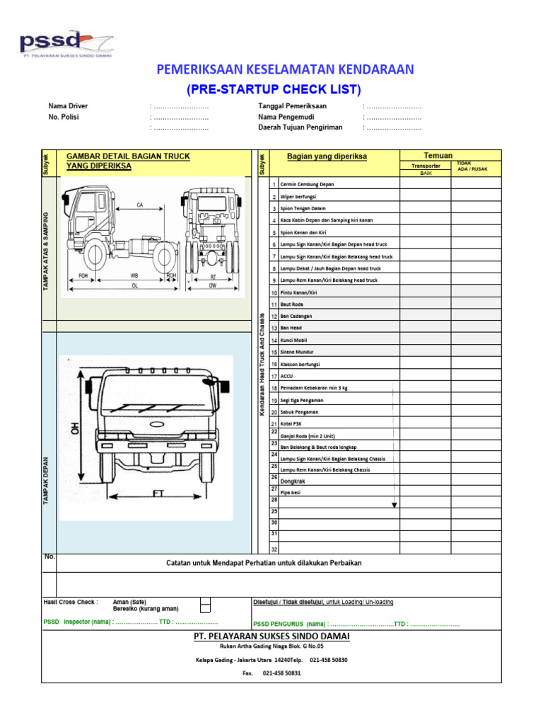 Pemeriksaan Keselamatan Kendaraan | PDF