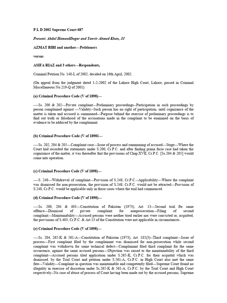 Ss.202 of CR.P.C Research | PDF | Criminal Procedure In South Africa ...