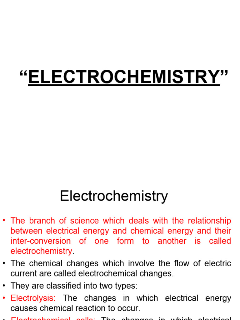 Electrochemist y PDF Electrochemistry Electrode