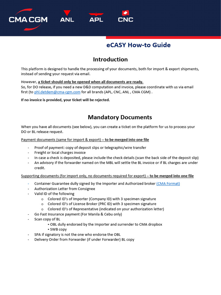 eCASY Document Processing Guide | PDF | Receipt | Computing