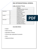 Activities and Assembly Plan With Details
