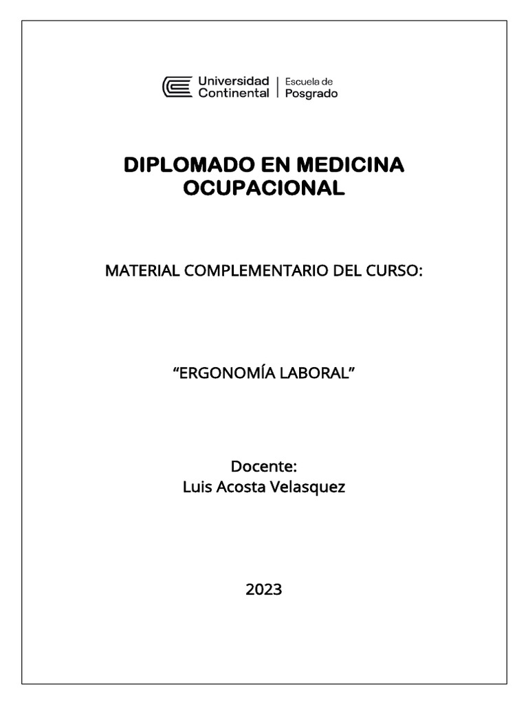 Material Complementario - Mocap - Ergo | PDF | Factores humanos y ...