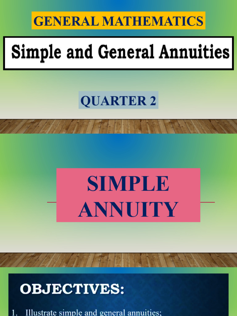 Understanding Simple and General Annuities | PDF | Present Value | Interest