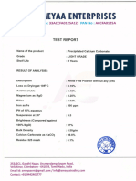 Calcium Carbonate - Test Report - AE