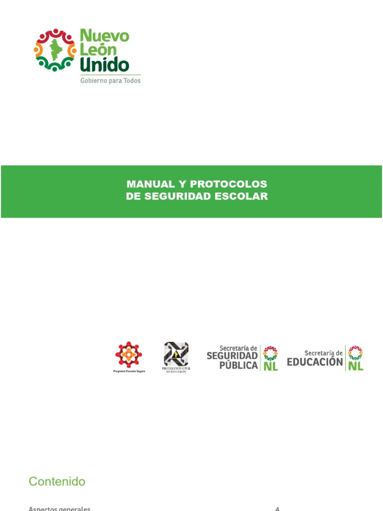 Protocolo de Seguridad Escolar Integral | PDF | Primeros auxilios ...