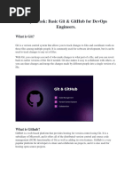 Day 8 Task: Basic Git & Github For Devops Engineers