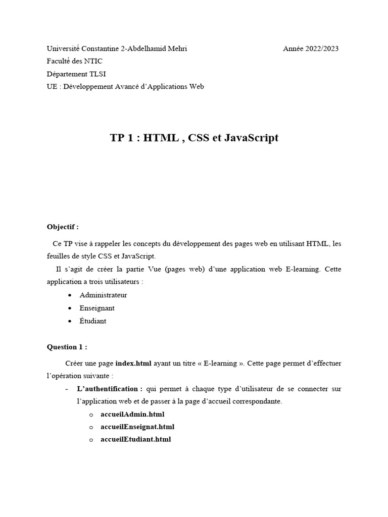 TP 1 - Daaw | PDF | Internet | Internet et Web