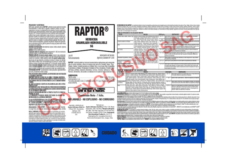 Raptor - Resol Ndeg 9350 12-12-2015 | PDF | Herbicida | Cereales
