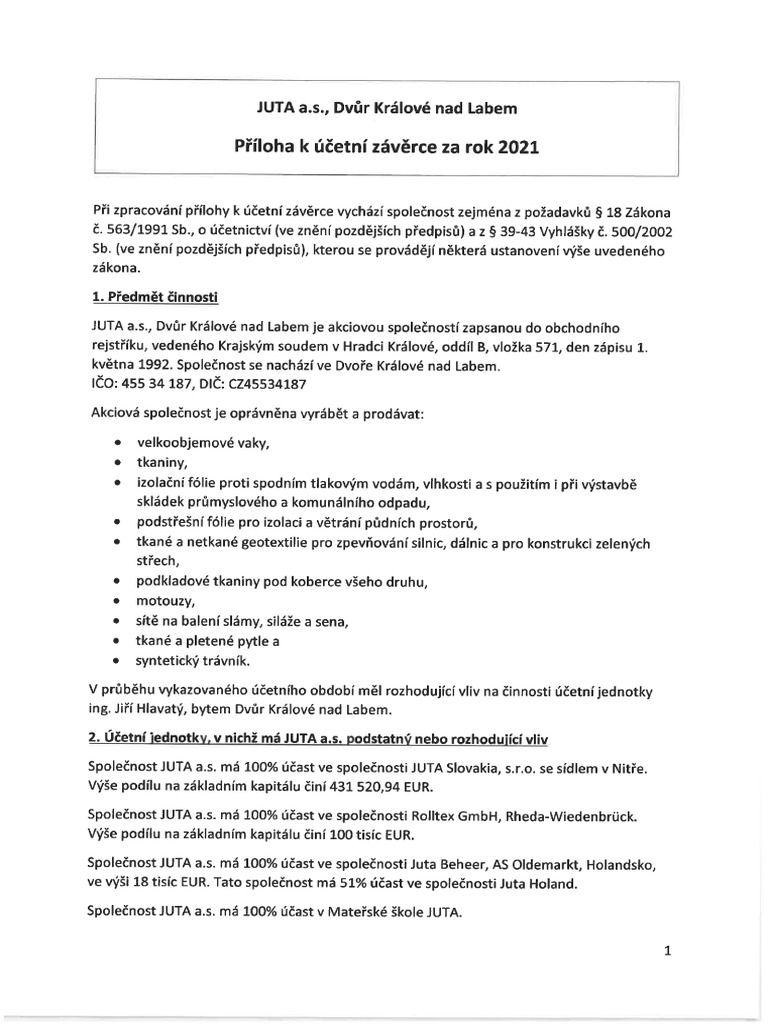 Priloha K Rocni Zaverce 2021 | PDF
