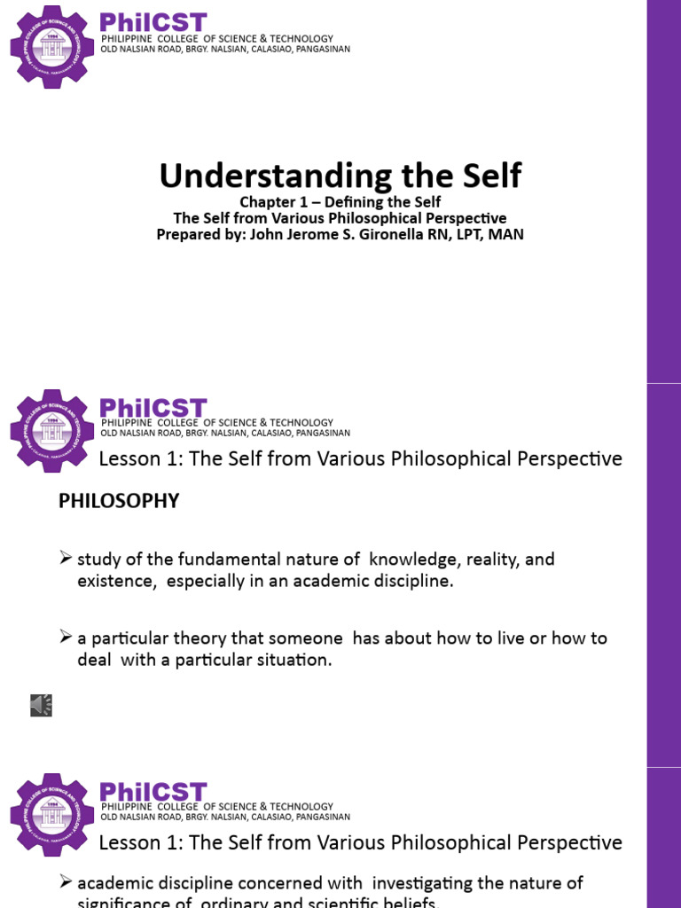 Uts Chapter 1 Lesson 1 | PDF | Socrates | Philosophy Of Self