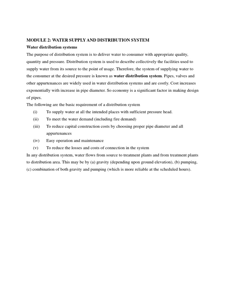 Water Supply and Distribution Systems | PDF | Valve | Pump