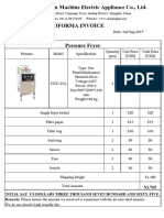 Proforma Invoice of Pressure Fryer - Shanghai Honglian Machine 9.2