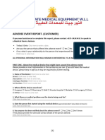 Adverse Event - Customer Form