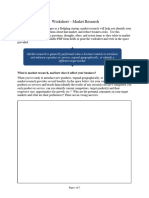 Marketing Market Research Worksheet