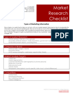 Market Research Checklist 2