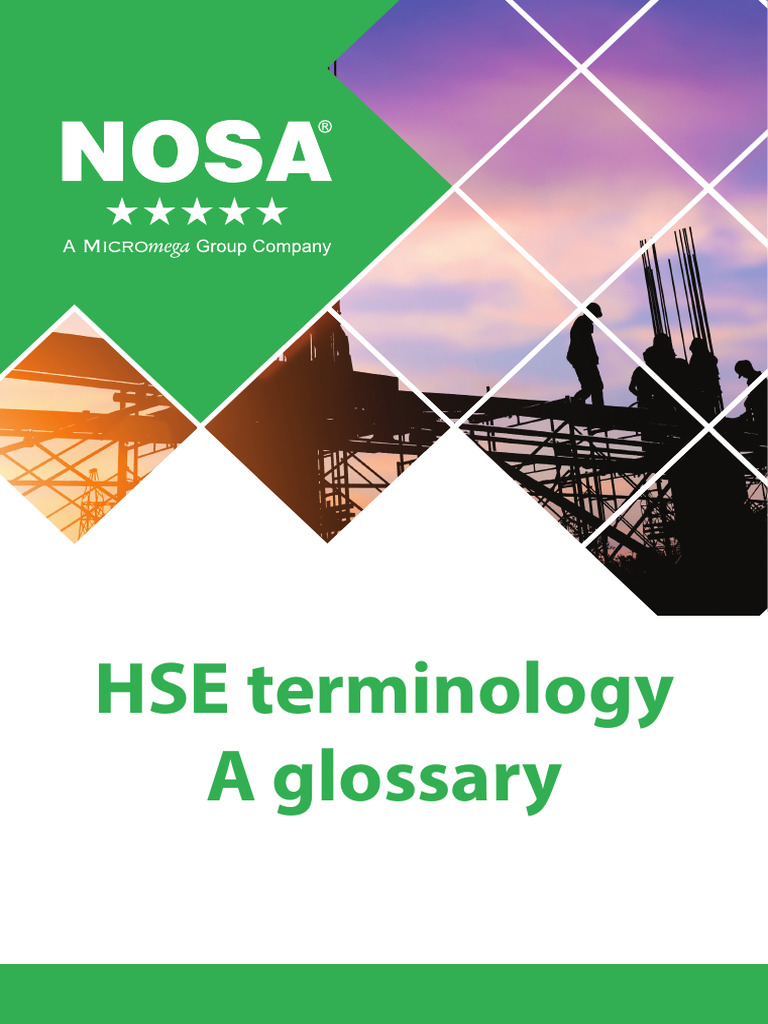 NOSA Mining Glossary PDF Occupational Safety And Health Hazards