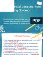 Ten Financial Lessons From King Solomon