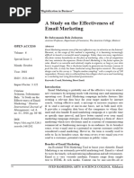 A Study On The Effectiveness of Email Marketing: Open Access