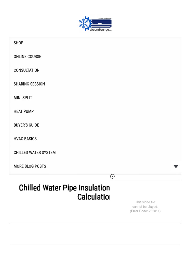 Chilled Water Pipe Insulation Guide | PDF