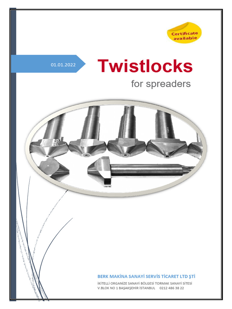 Twistlocks for Kalmar and Fantuzzi | PDF | Technology & Engineering