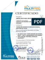 Certificado #6679-20 Cargador Frontal - Linsumat