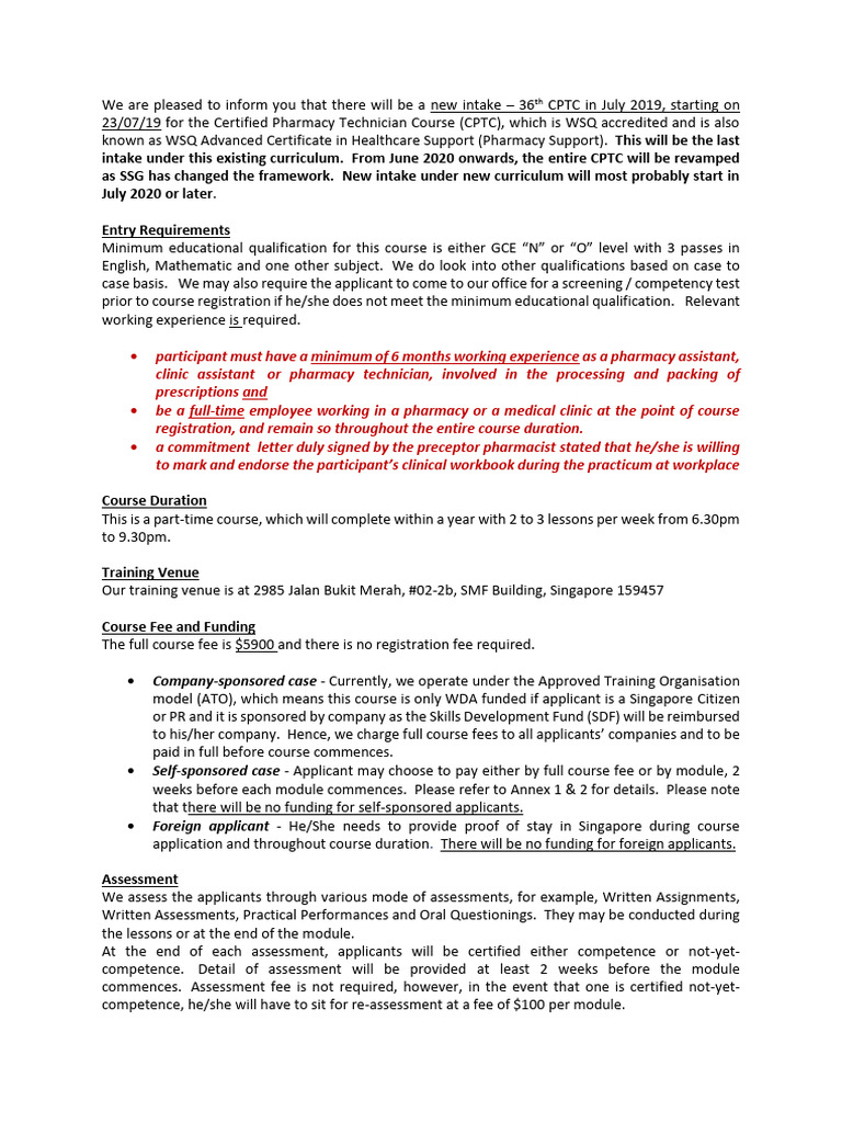 July 2019 Certified Pharmacy Technician Course | PDF | Pharmacist ...