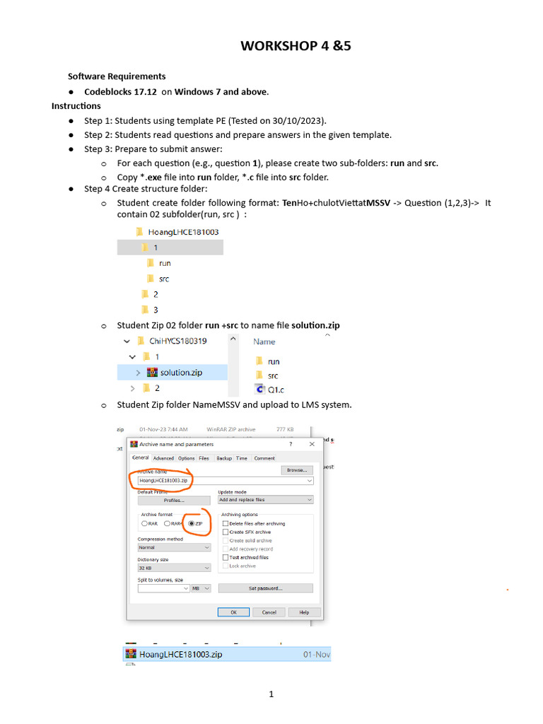 Workshop 4 & 5 Programming Tasks | PDF | Zip (File Format) | Microsoft ...