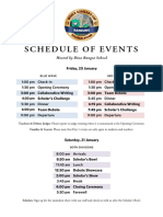 Bandung Preview Schedule