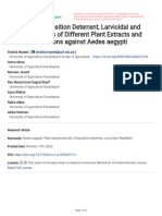 Evaluating Oviposition Deterrent Larvicidal and Re