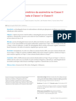 Diagnóstico Cefalométrico Da Assimetria Na Classe II Subdivisão Comparada À Classe I e Classe II