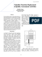 Application of Quality Function Deployment (QFD) To Print Quality Assessment Activities