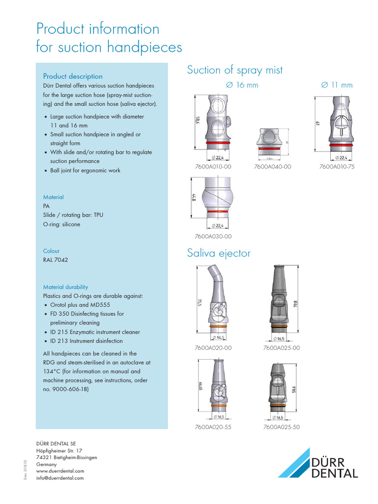 EN - Product Information For Suction Handpieces | PDF