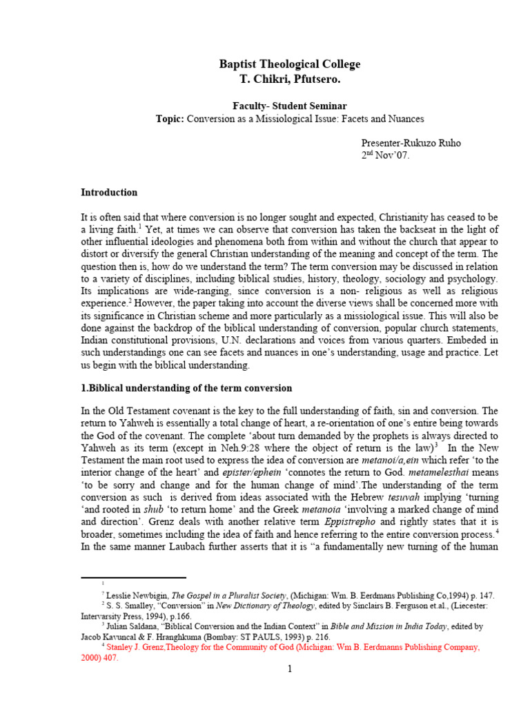 29 2 08 Conversion Facets... PDF Religious Conversion Christian