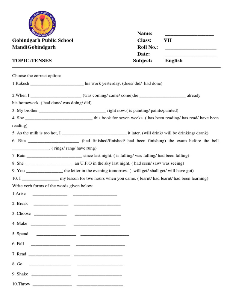 class-7th-tenses-worksheet-pdf