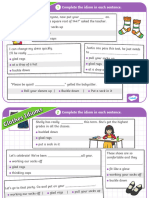 KS1 Complete The Idioms Pack - Clothes Idioms