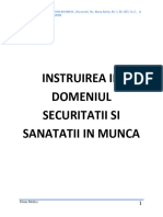 Instruirea in Domeiul Securitatii Si Sanatatii in Munca