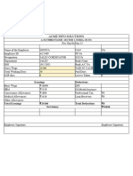 Salary Slip Format in Excel