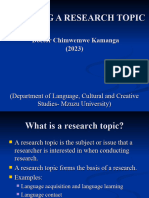4 Choosing A Research Topic