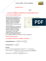 TD Maths Lecon 08 Nombres Complexes Et Géometrie Du Plan (Validé)