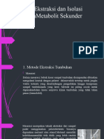Metode Ekstraksi Dan Isolasi SenyawaMetabolit Sekunder
