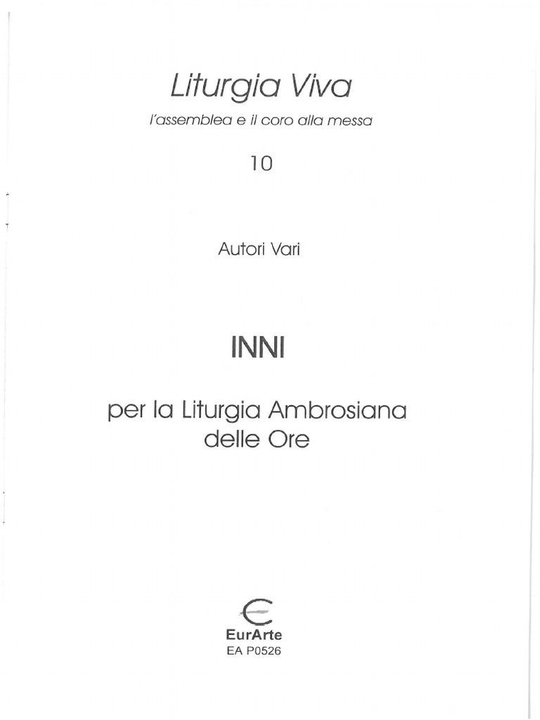Rito Ambrosiano Liturgia Delle Ore