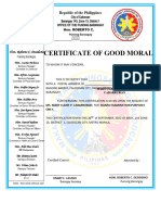 2022 Brgy Good Moral Certificate