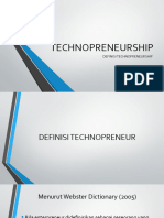 Definisi Technopreneurship