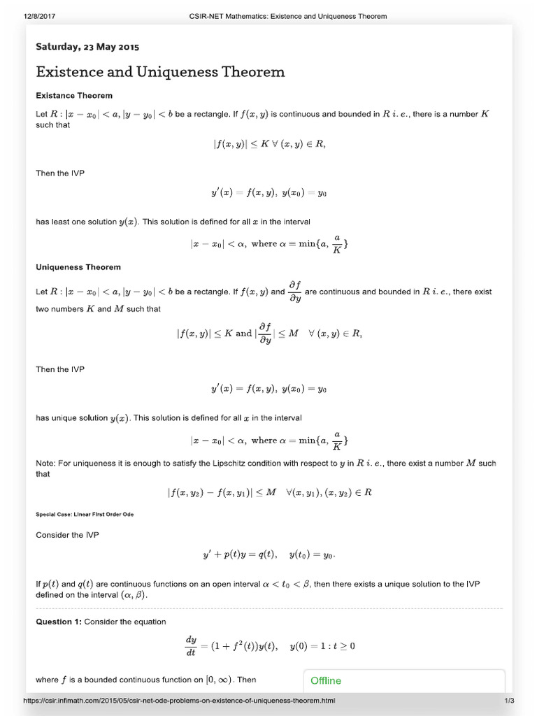 Differential Equation Questions PDF