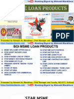 BOI MSME Loan Products