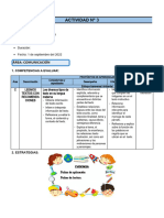 3er Grado - Actividad Del Dia 01 Setiembre