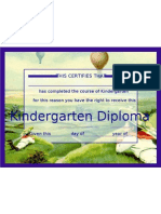 Kindergarten Completion Certificate 1