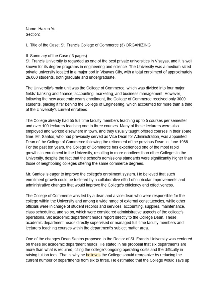 case-study-st-francis-college-of-commerce-pdf-university-college