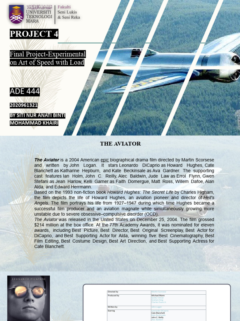 The Aviator Film Analysis and Research | PDF | Cinema Of The United States